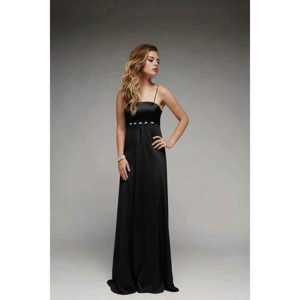 NEW LAST DRESS silken symphony gown in black